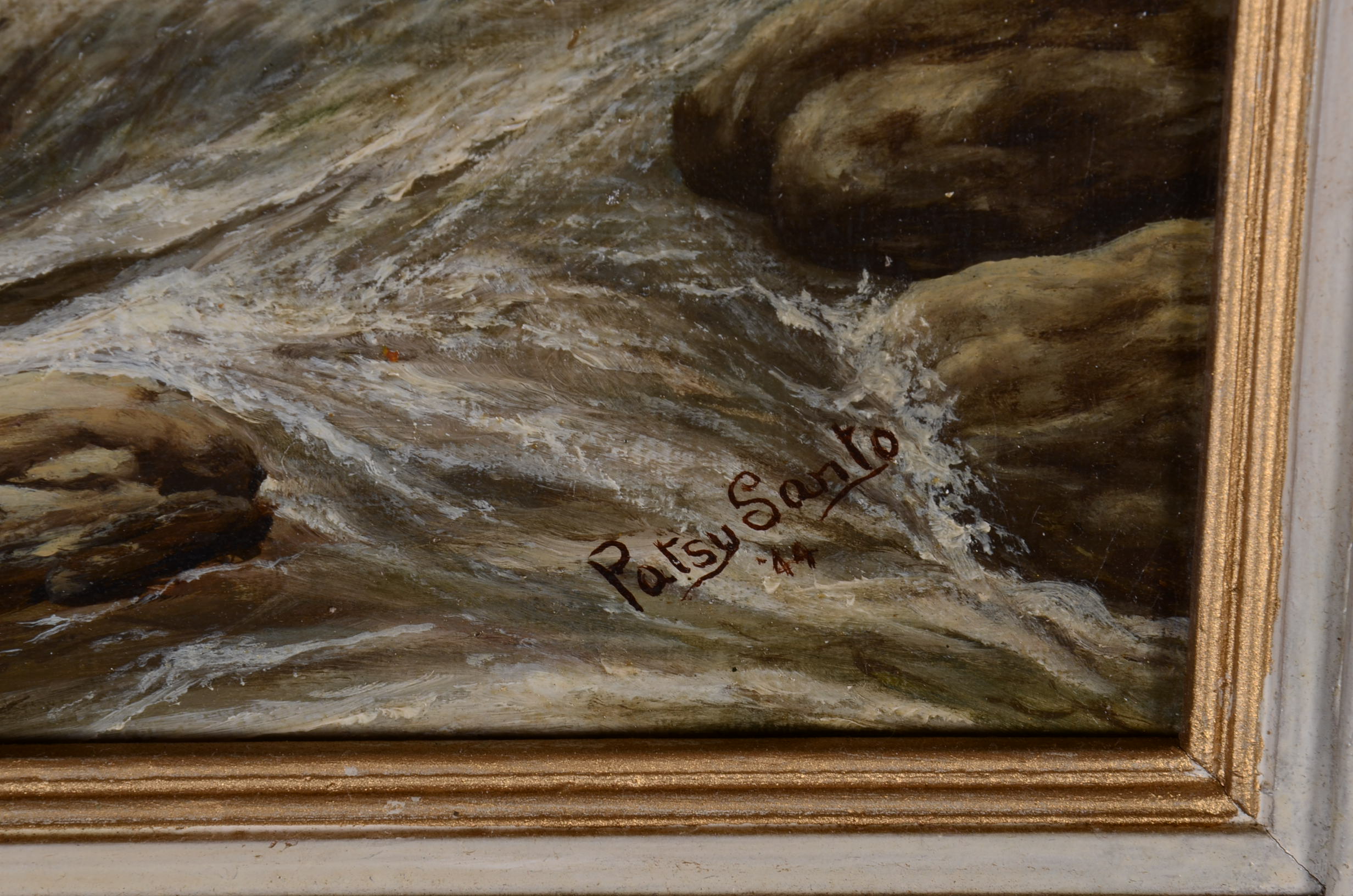 Framed Oil Painting on Linen Canvas by Patsy Santo