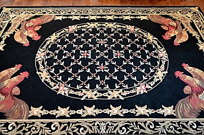 "Rooster Bijoux" Horchow Area Rug