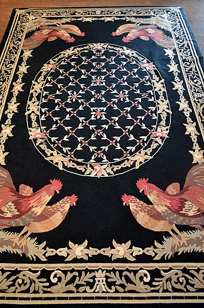 "Rooster Bijoux" Horchow Area Rug