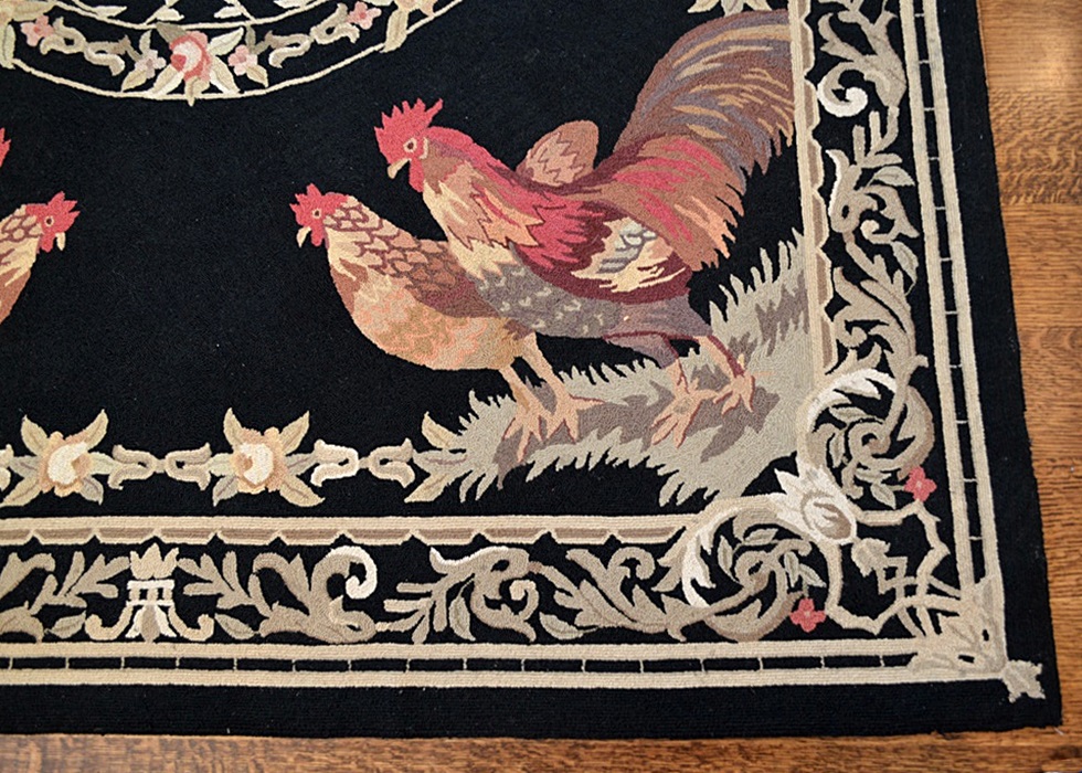 "Rooster Bijoux" Horchow Area Rug