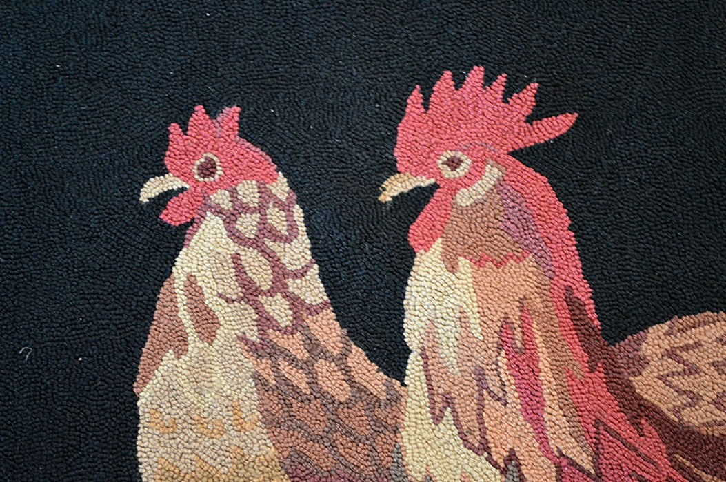"Rooster Bijoux" Horchow Area Rug