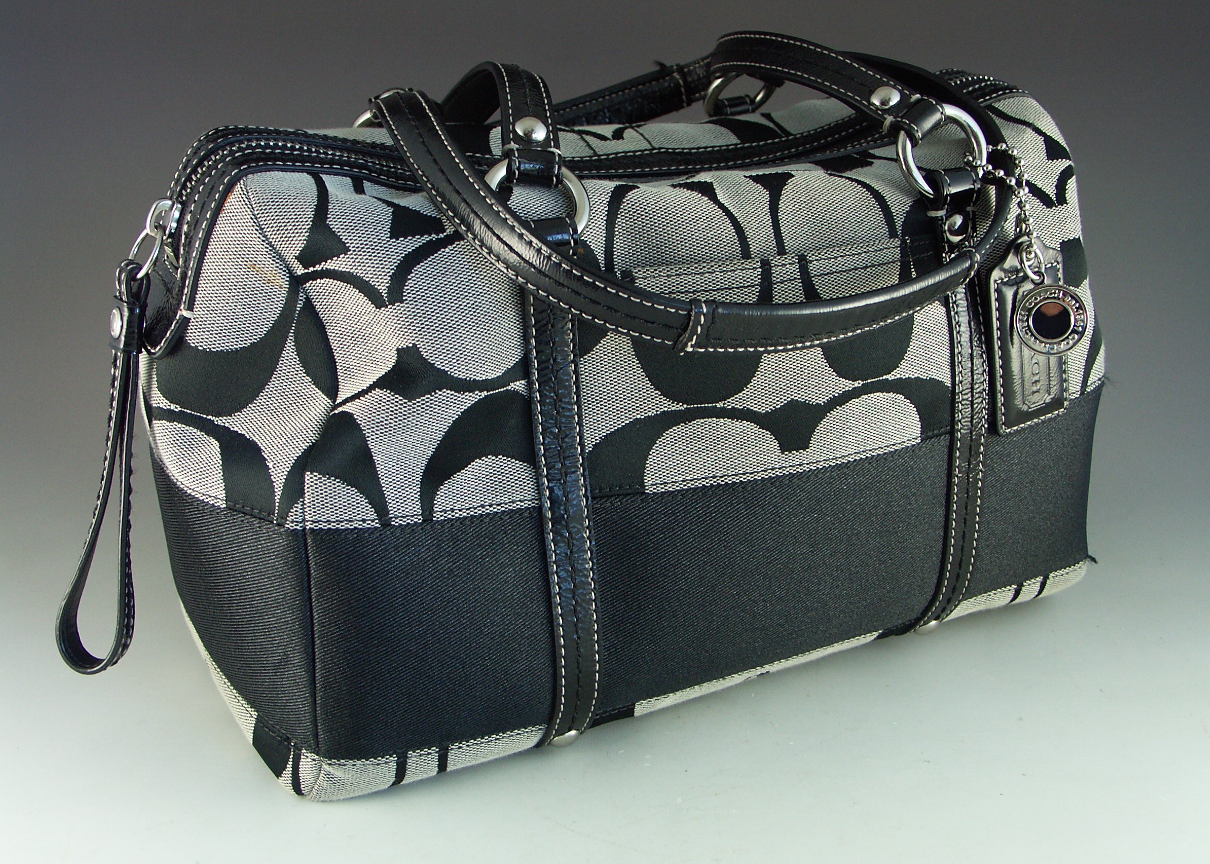 Coach Black and White Handbag