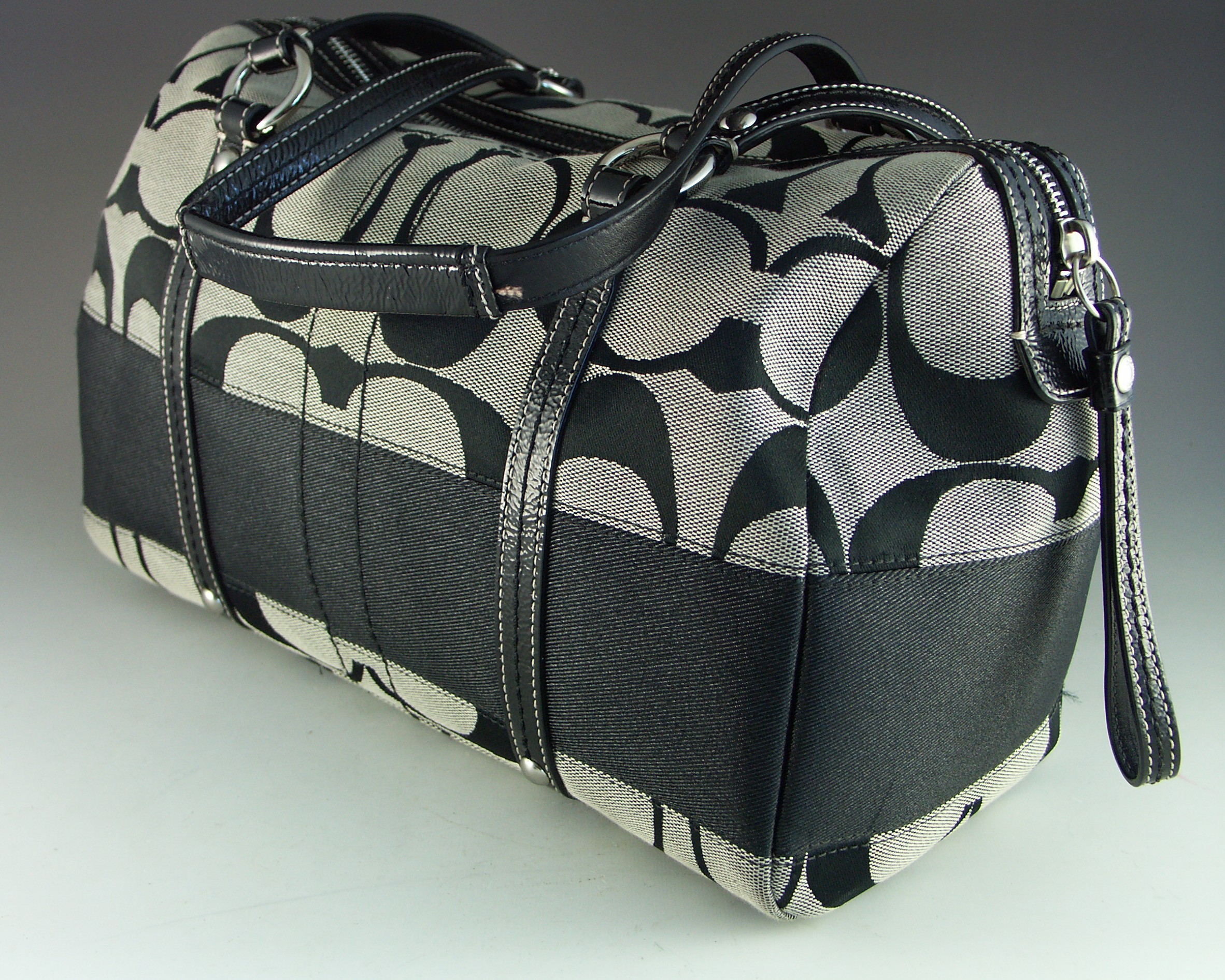 Coach Black and White Handbag