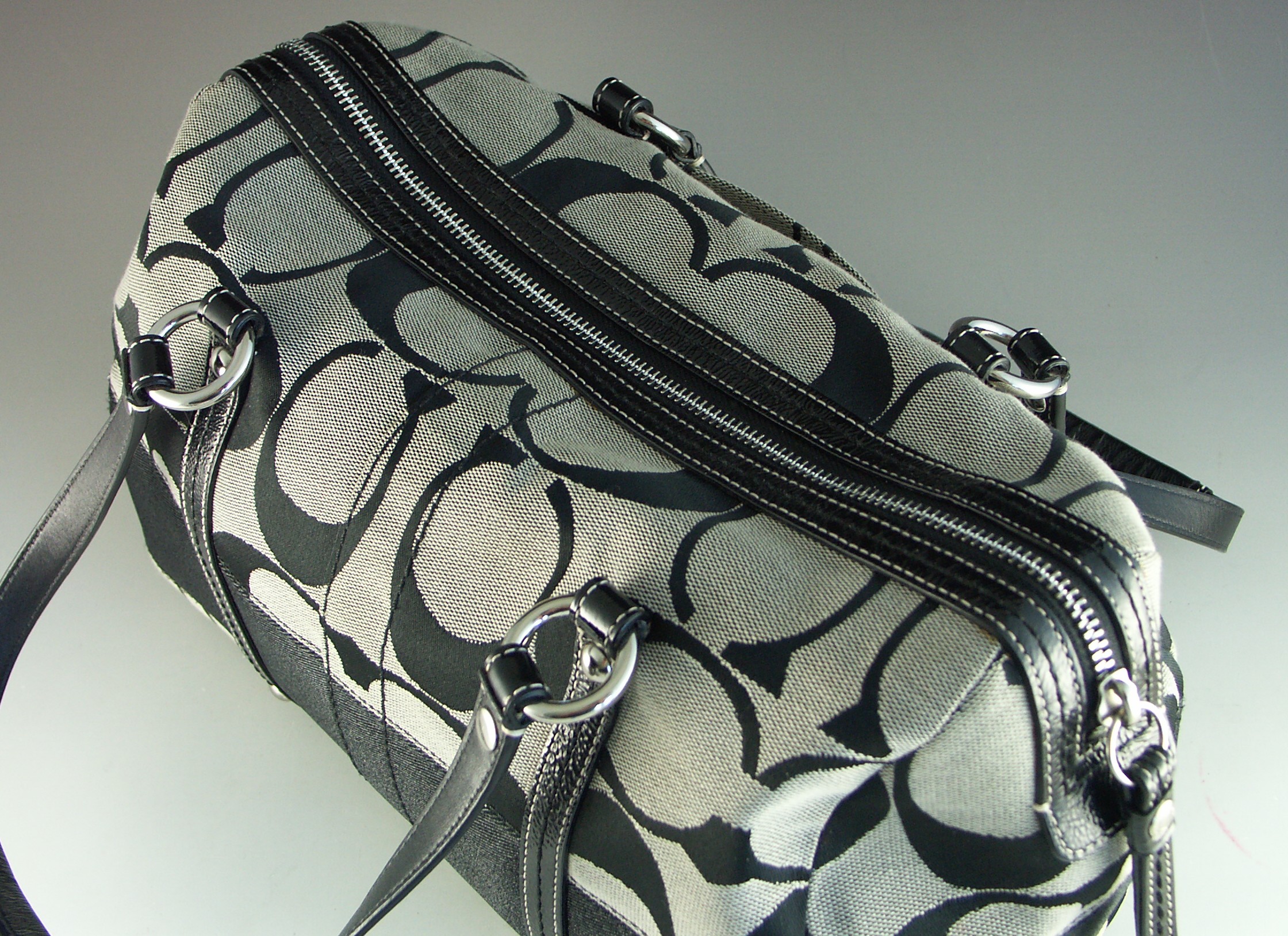 Coach Black and White Handbag