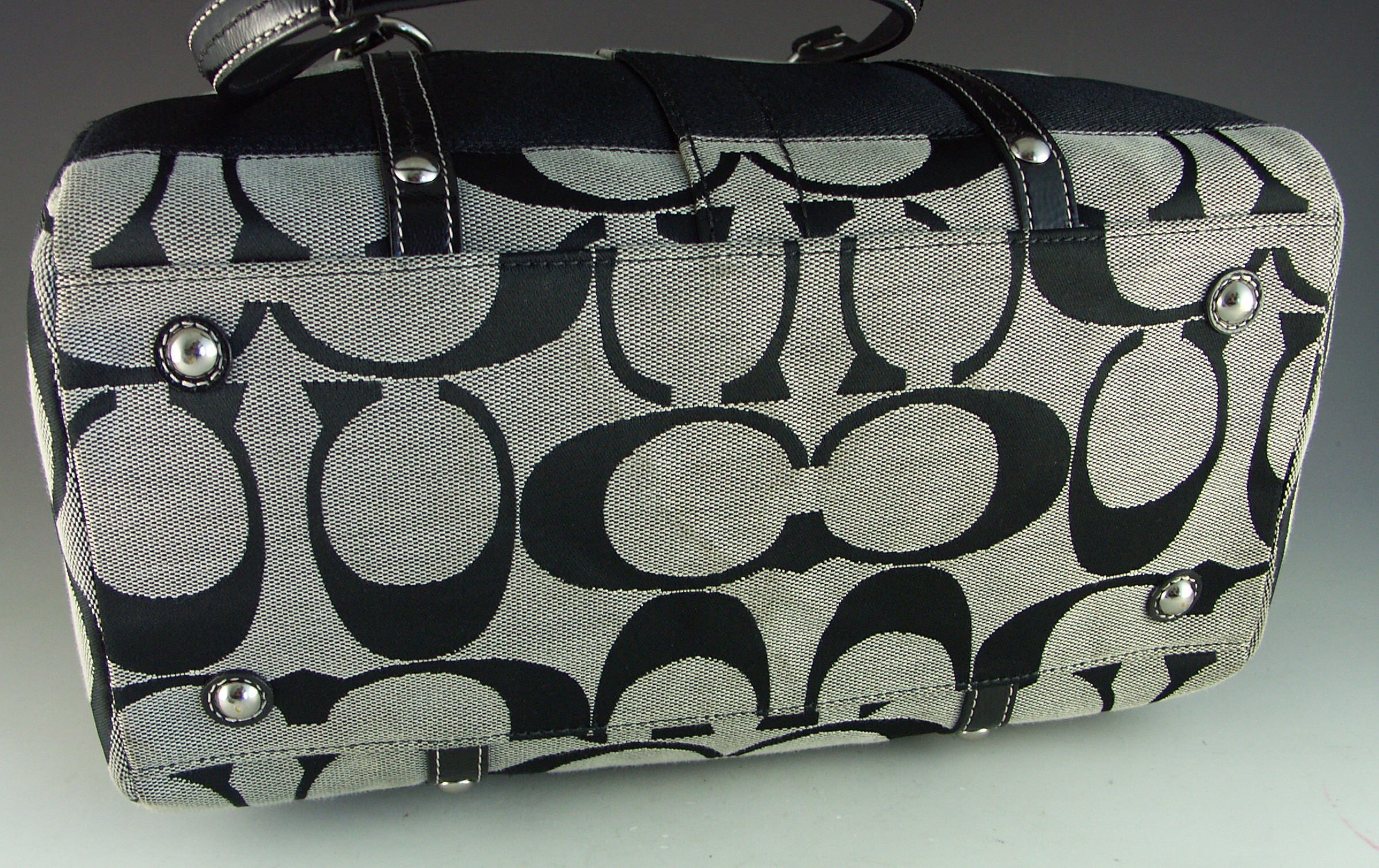 Coach Black and White Handbag