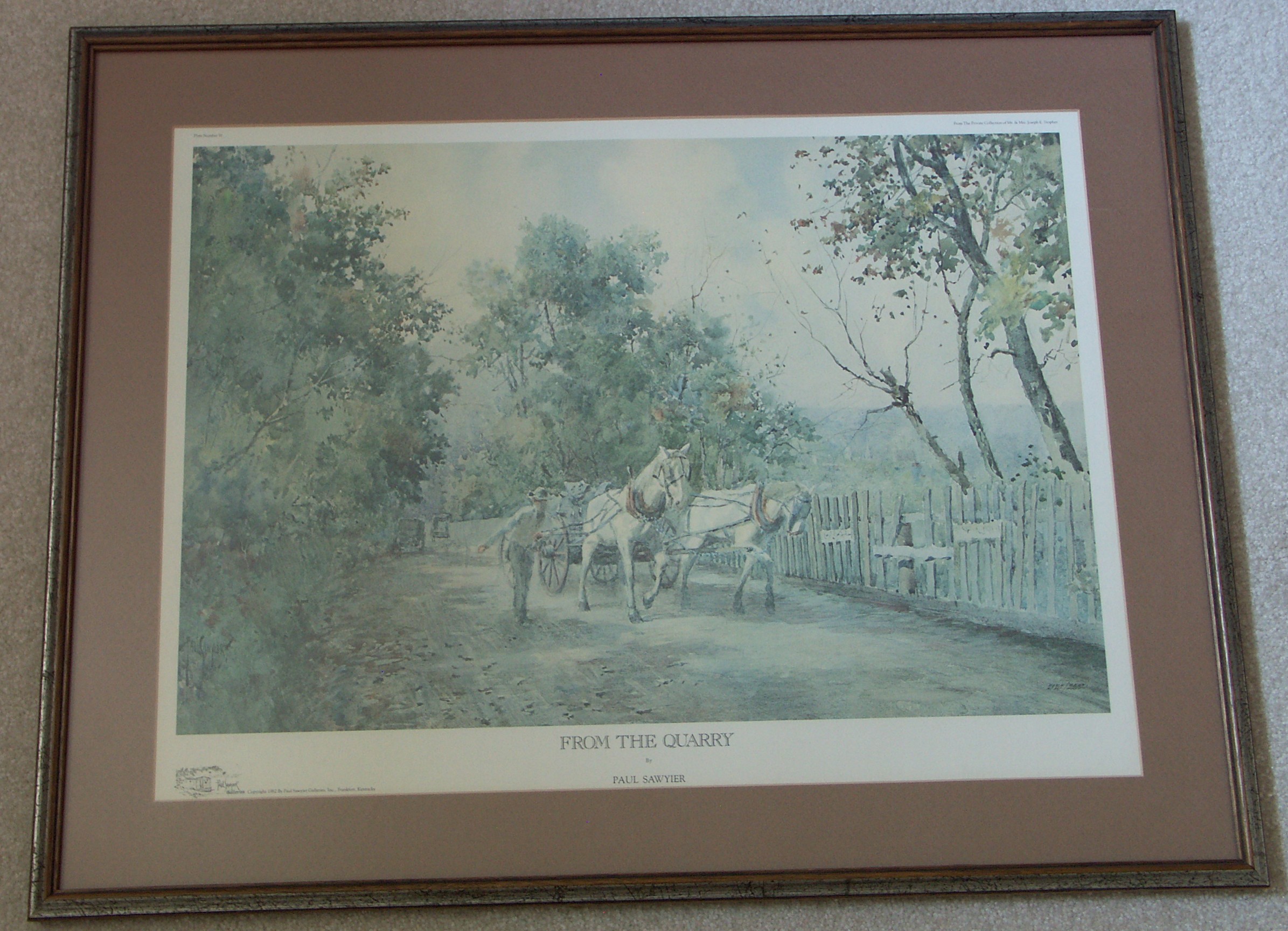 Paul Sawyier Limited Edition "From The Quarry" Print