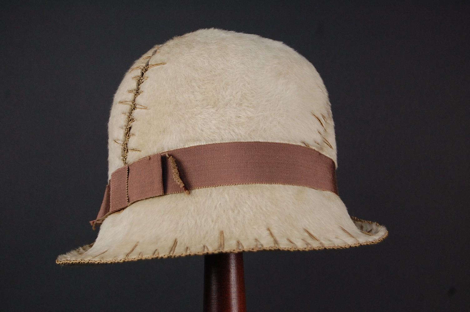 Vintage Schiaparelli Felted Wool Cloche