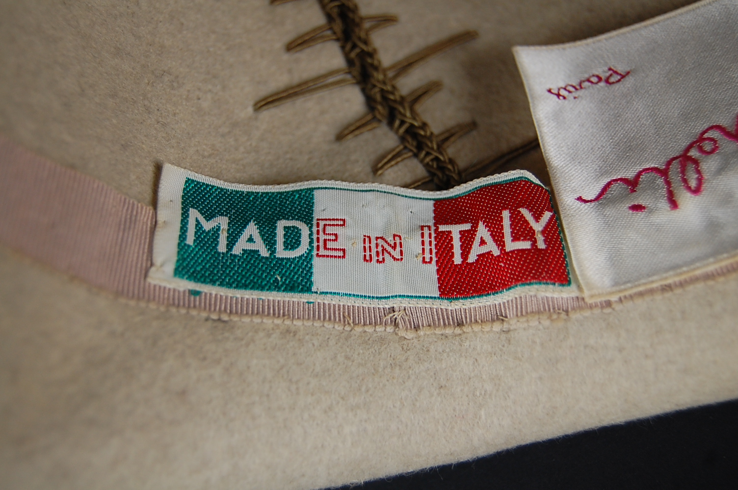 Vintage Schiaparelli Felted Wool Cloche