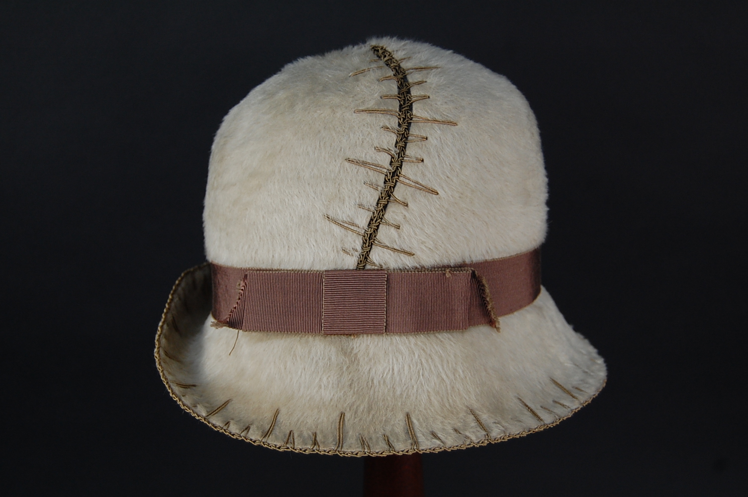 Vintage Schiaparelli Felted Wool Cloche