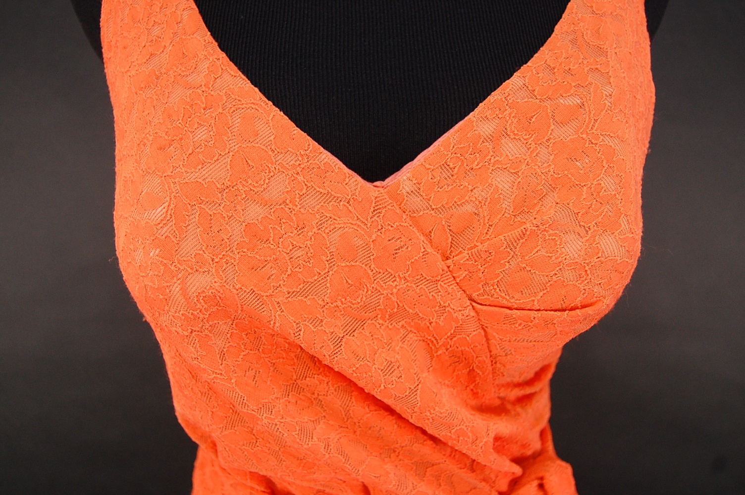 Vintage Orange Lace Bathing Suit