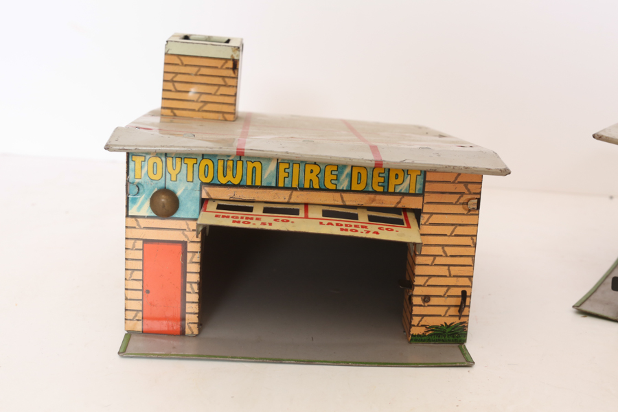Vintage Wyandotte Fire House & Friction Toys