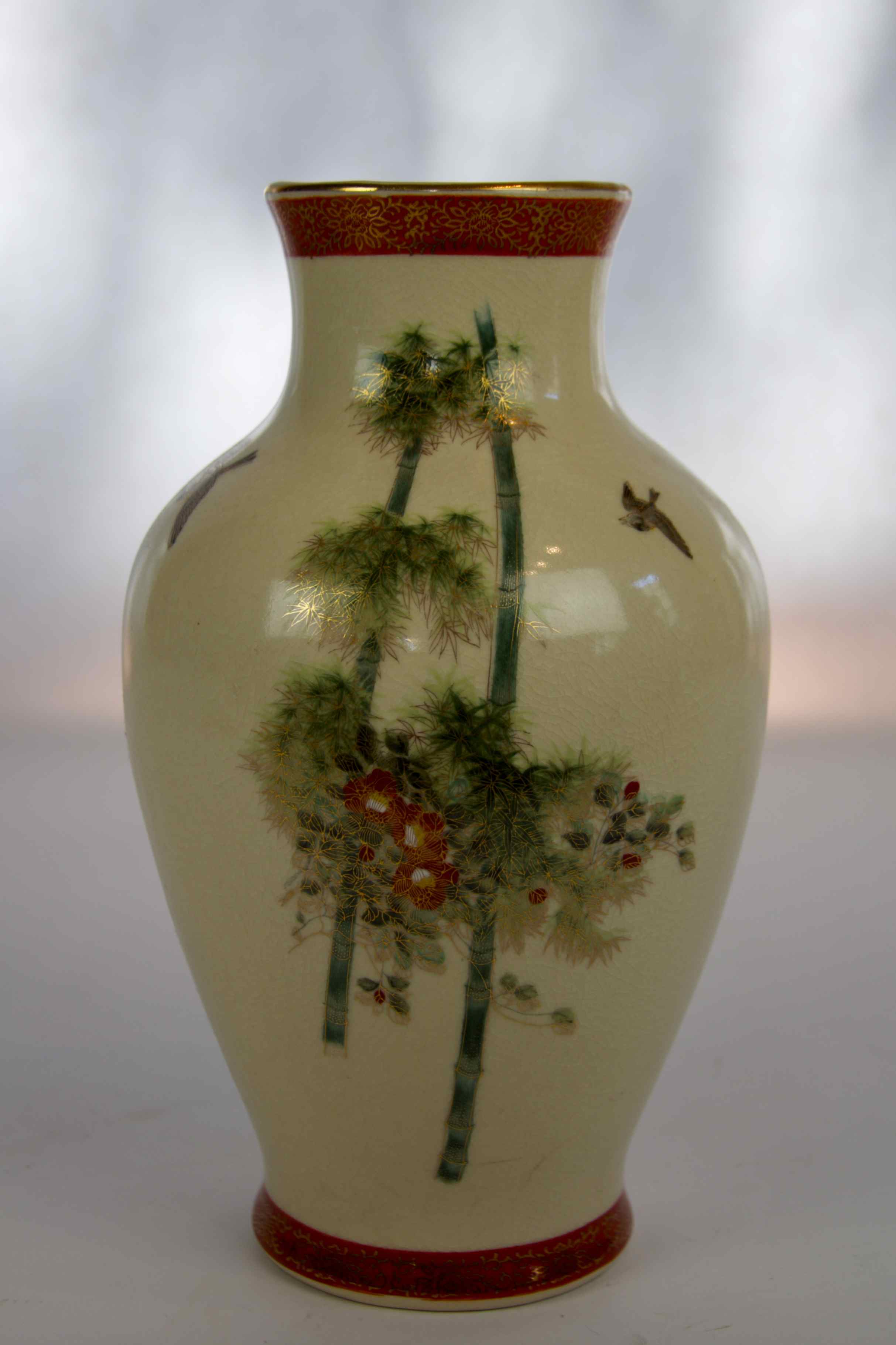 Japanese Hand Painted Vase
