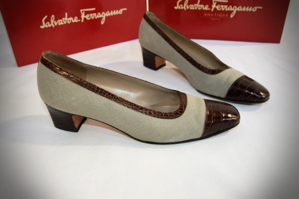 Three Pair of Vintage Salvatore Ferragamo Ladies Shoes