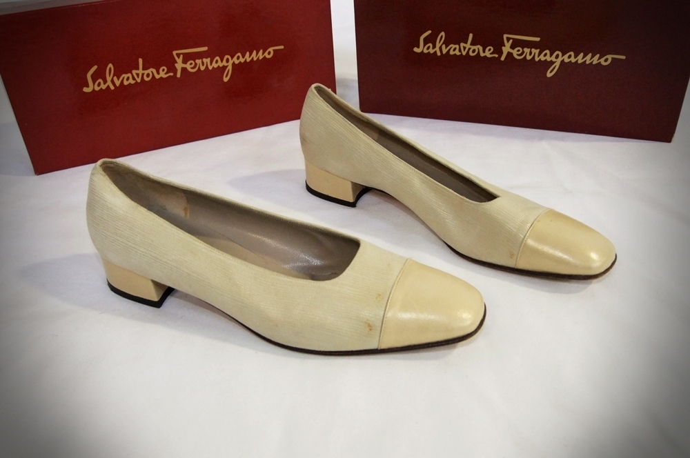 Three Pair of Vintage Salvatore Ferragamo Ladies Shoes