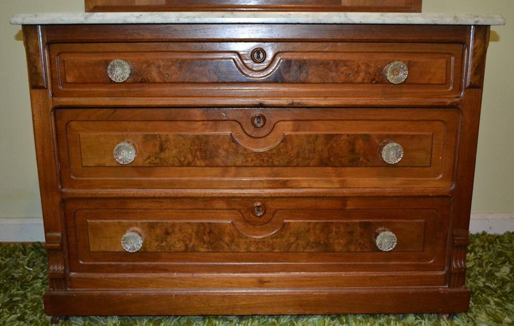 Eastlake Style Marble Top Mirrored Dresser Circa 18701890 EBTH