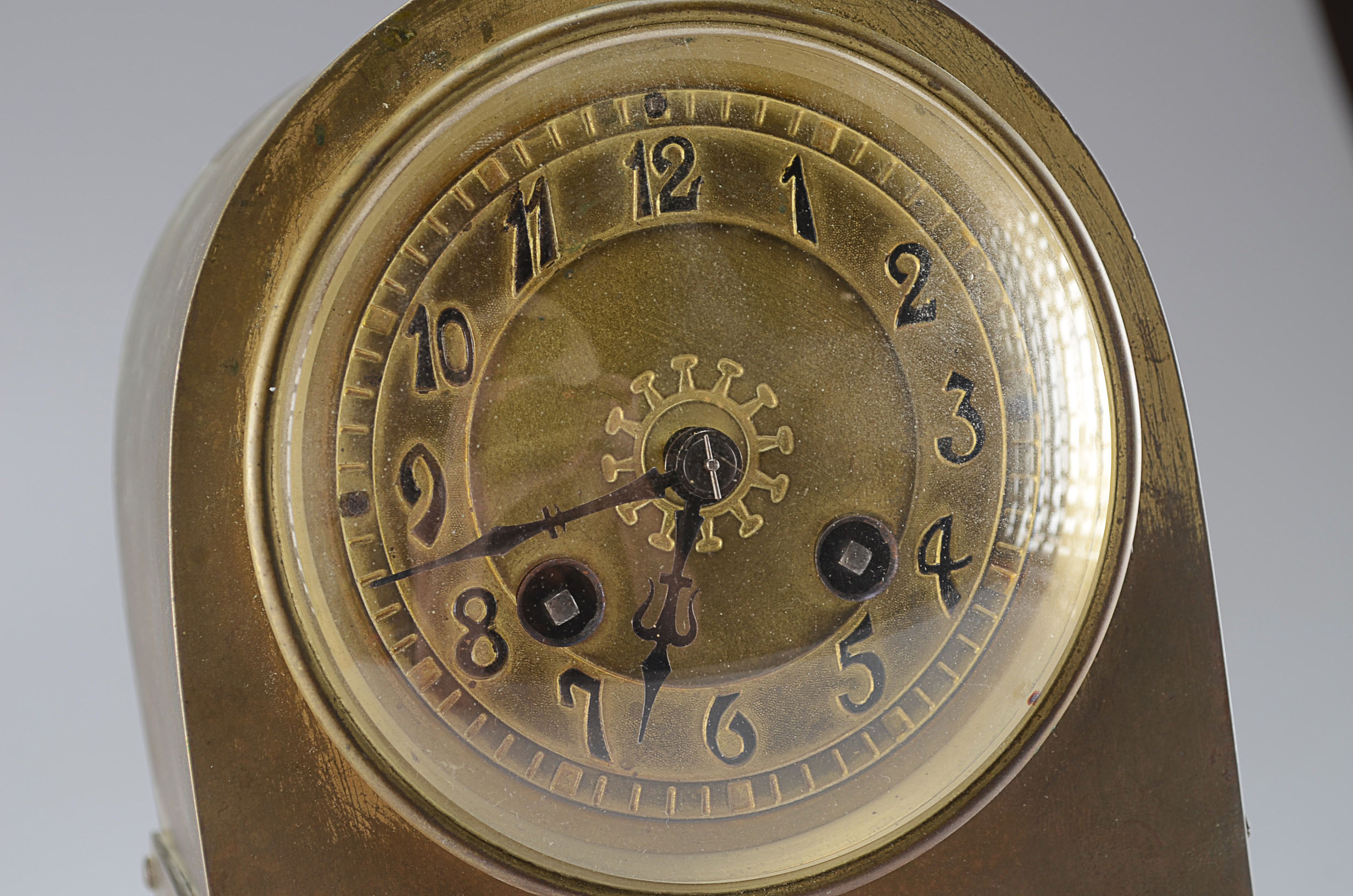 Cast Metal Mantel Clock