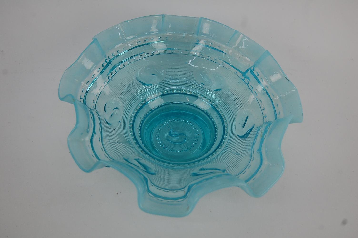 St. Claire Opalescent Blue Bowl