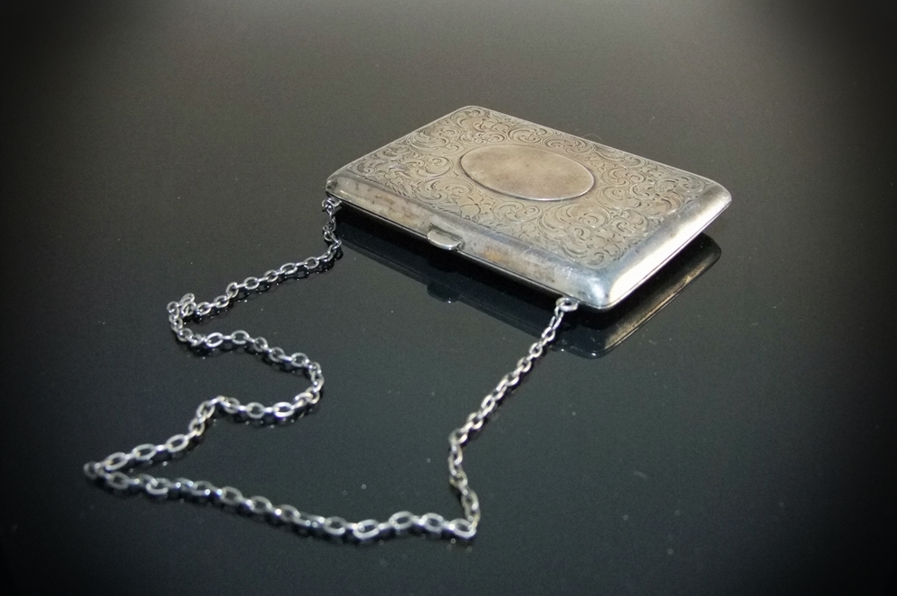 Victorian 19th Century Sterling Silver Chain Purse 