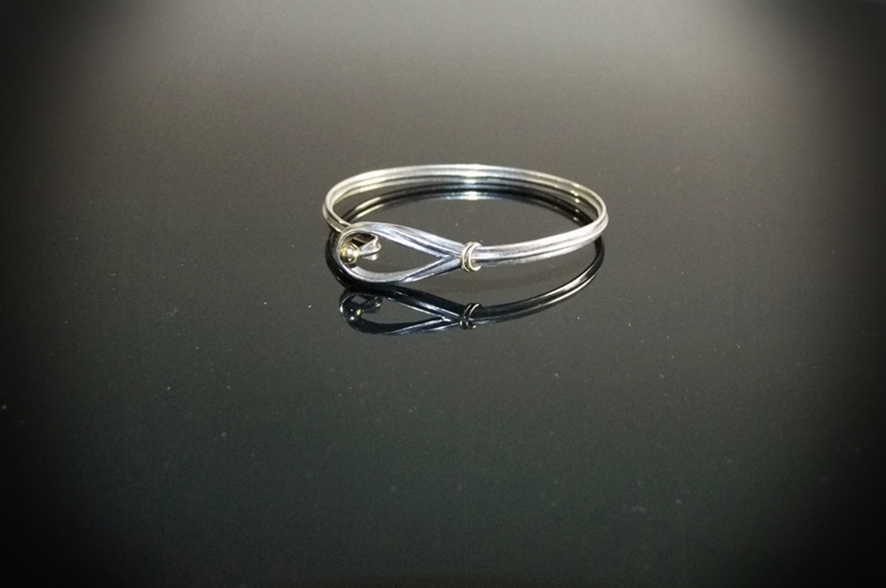 Vintage Tiffany & Co. Sterling Silver and 18 K Yellow Gold Bracelet