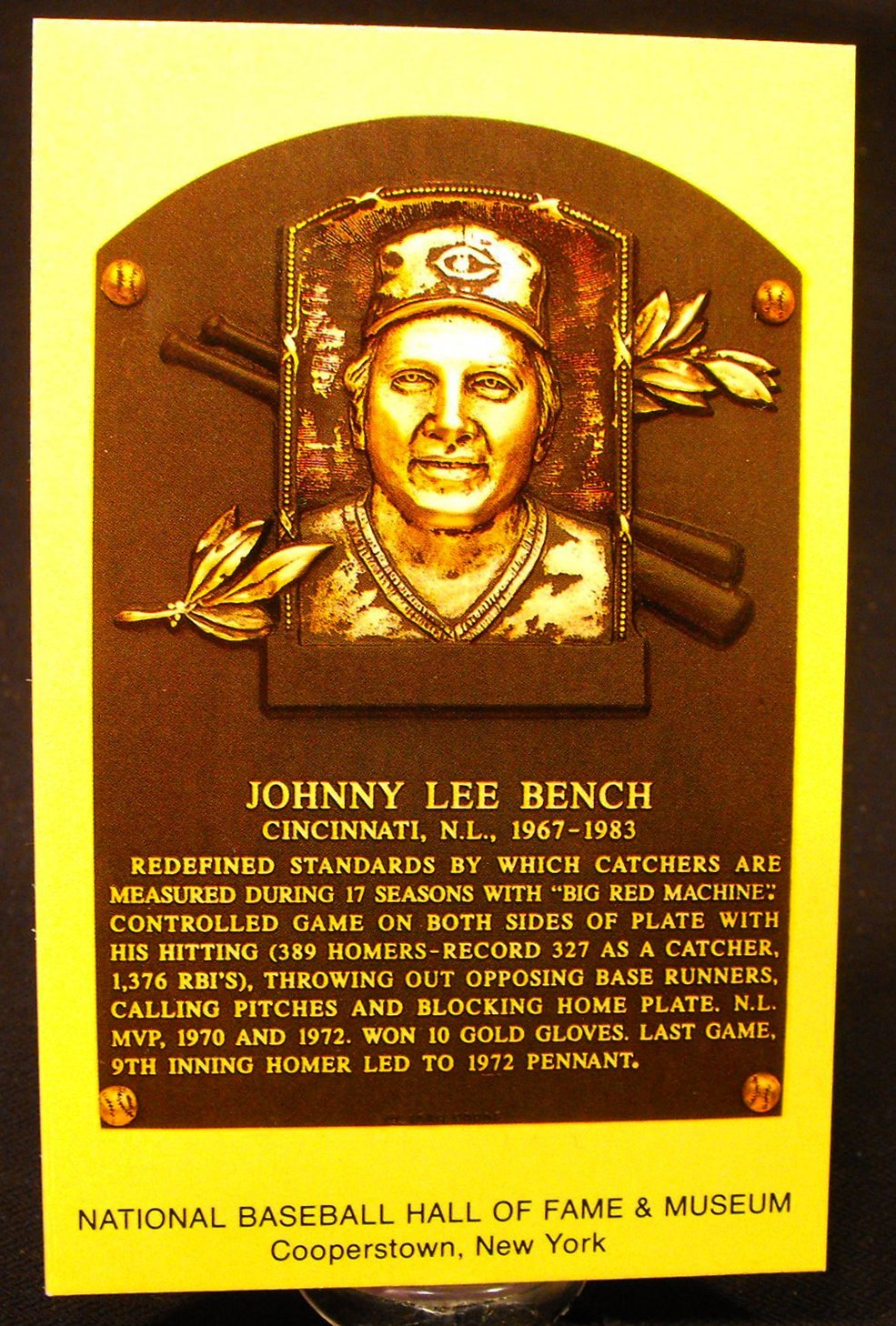 Huge Johnny Bench Cincinnati Reds Lot Of Cards, Pennant, & Souvenir Items