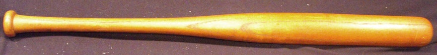 1920s Wood Baseball Bat With Sidewriting