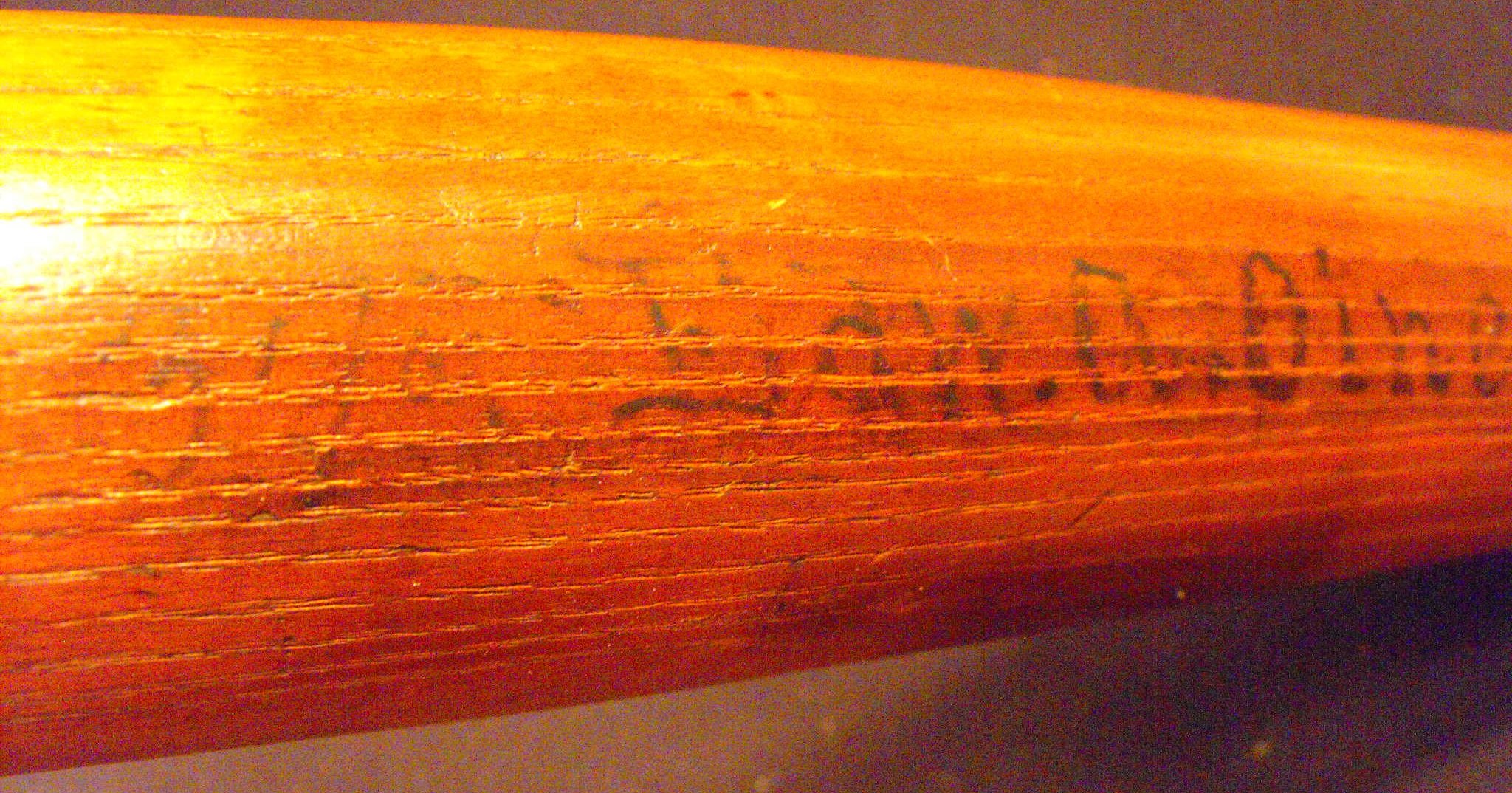 1920s Wood Baseball Bat With Sidewriting