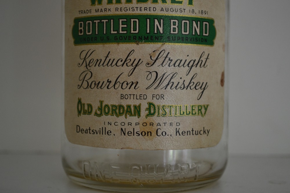 Vintage Old Jordan Whiskey Bottle