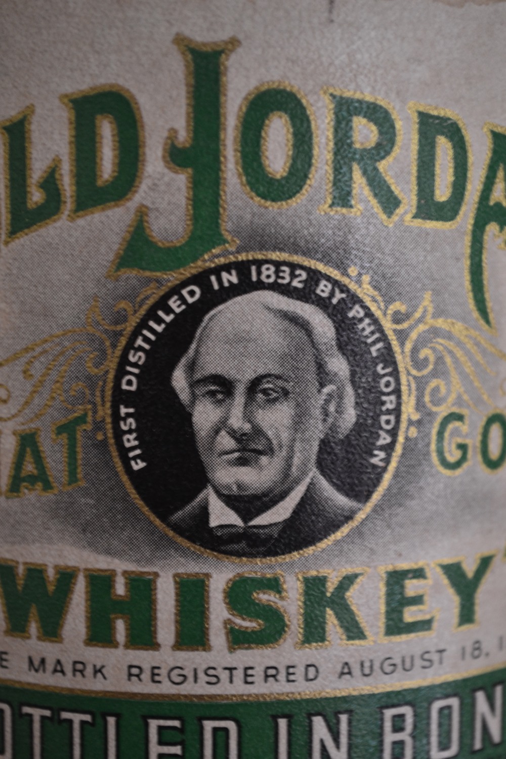 Vintage Old Jordan Whiskey Bottle