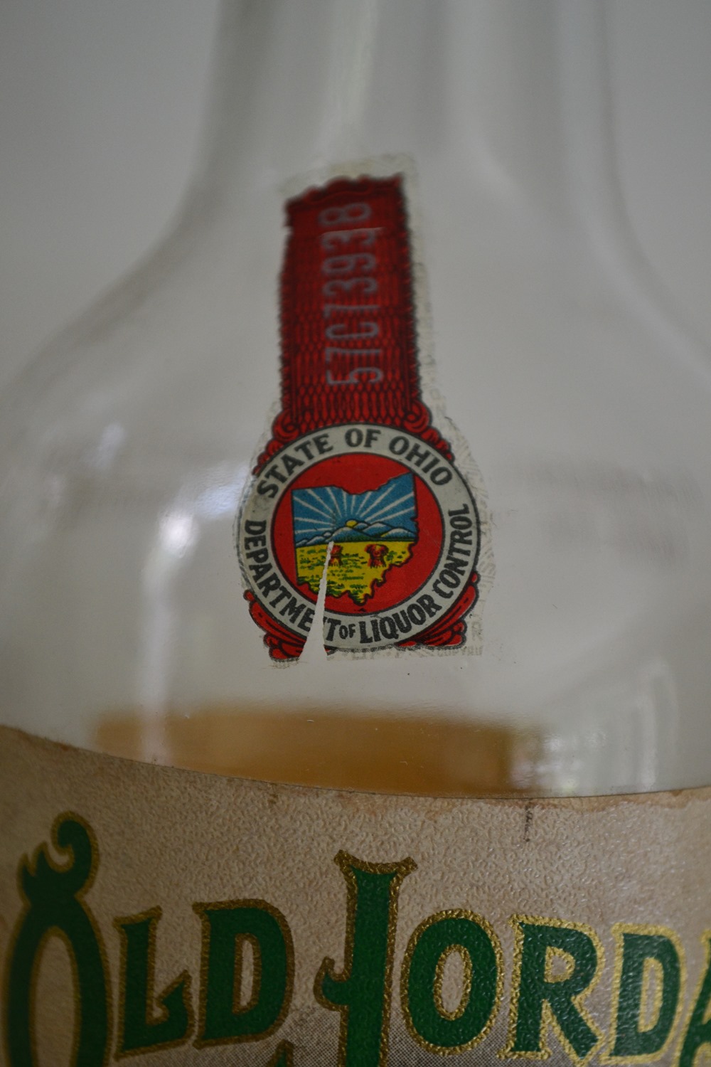 Vintage Old Jordan Whiskey Bottle