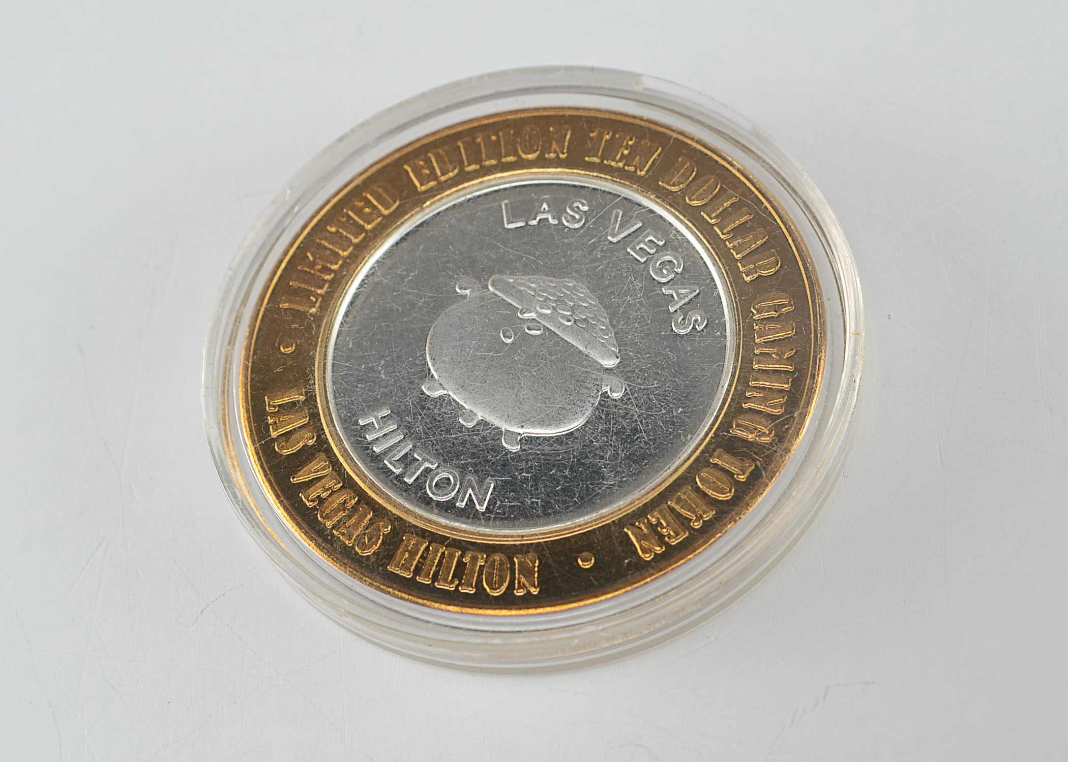 Silver Limited Edition Ten Dollar Hilton Gambling Token 