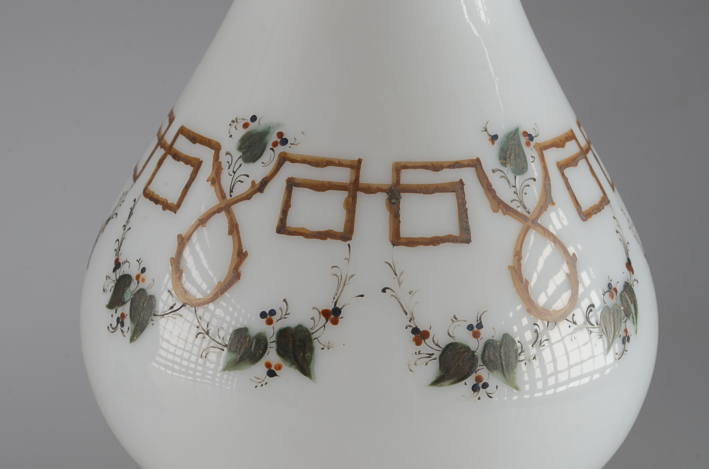 Pair Of White Milk Glass Lamps