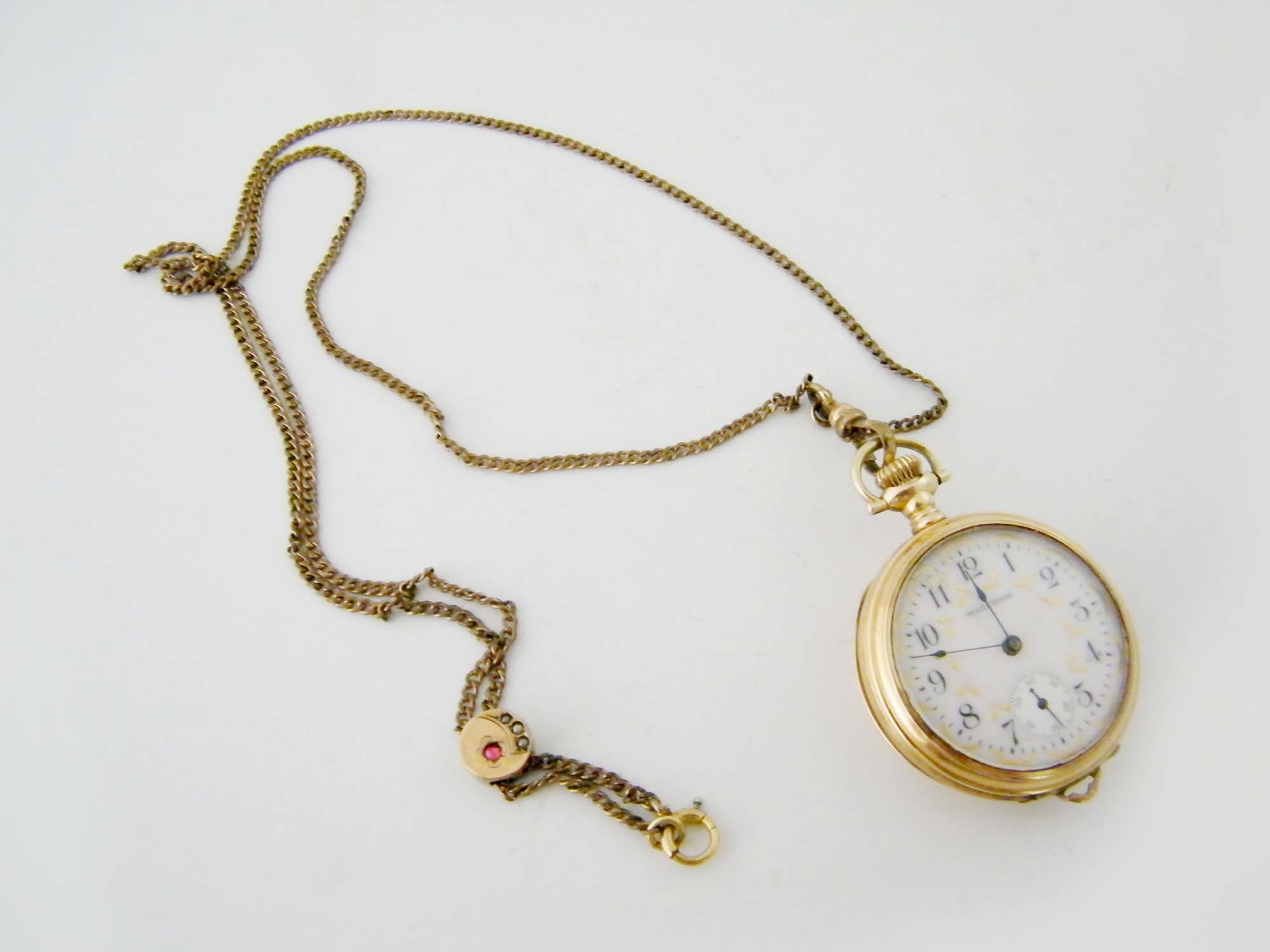 14k Gold Vintage Gruen Lady Watham Pocketwatch