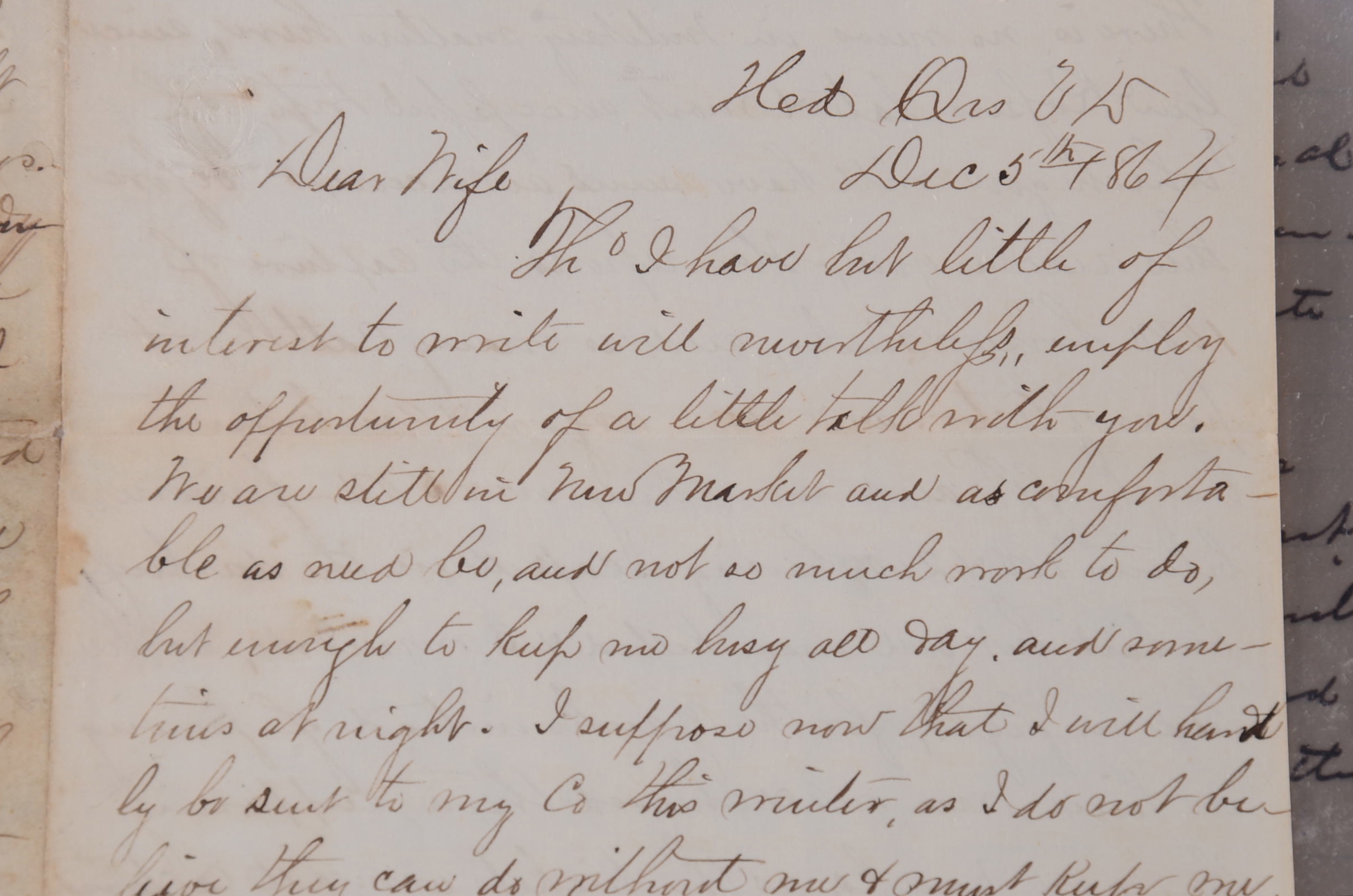 Letters from Civil War Soldiers Home