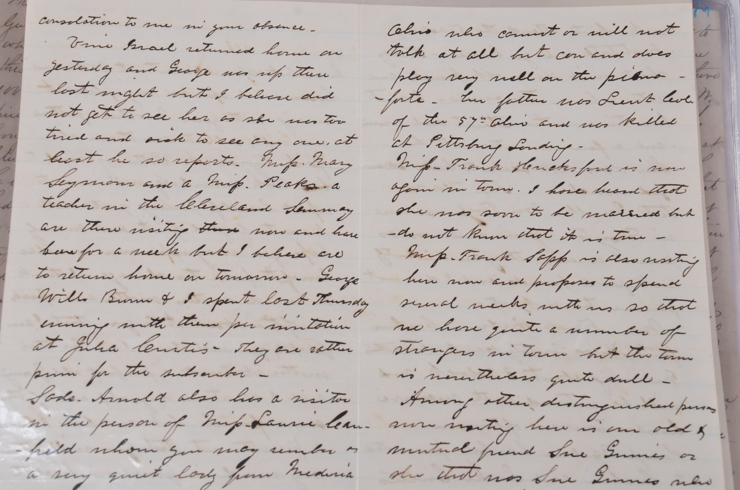 Letters from Civil War Soldiers Home