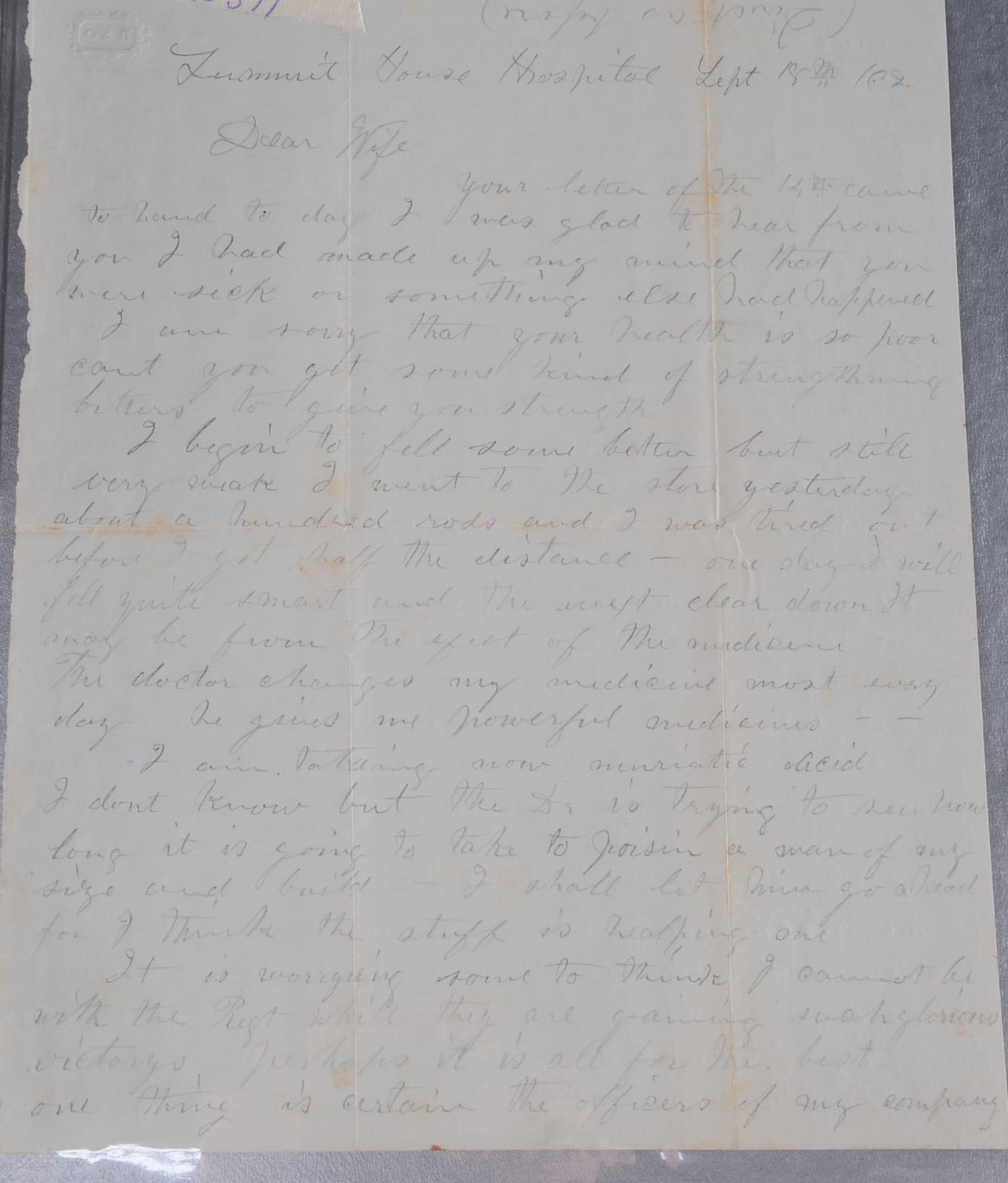 Letters from Civil War Soldiers Home