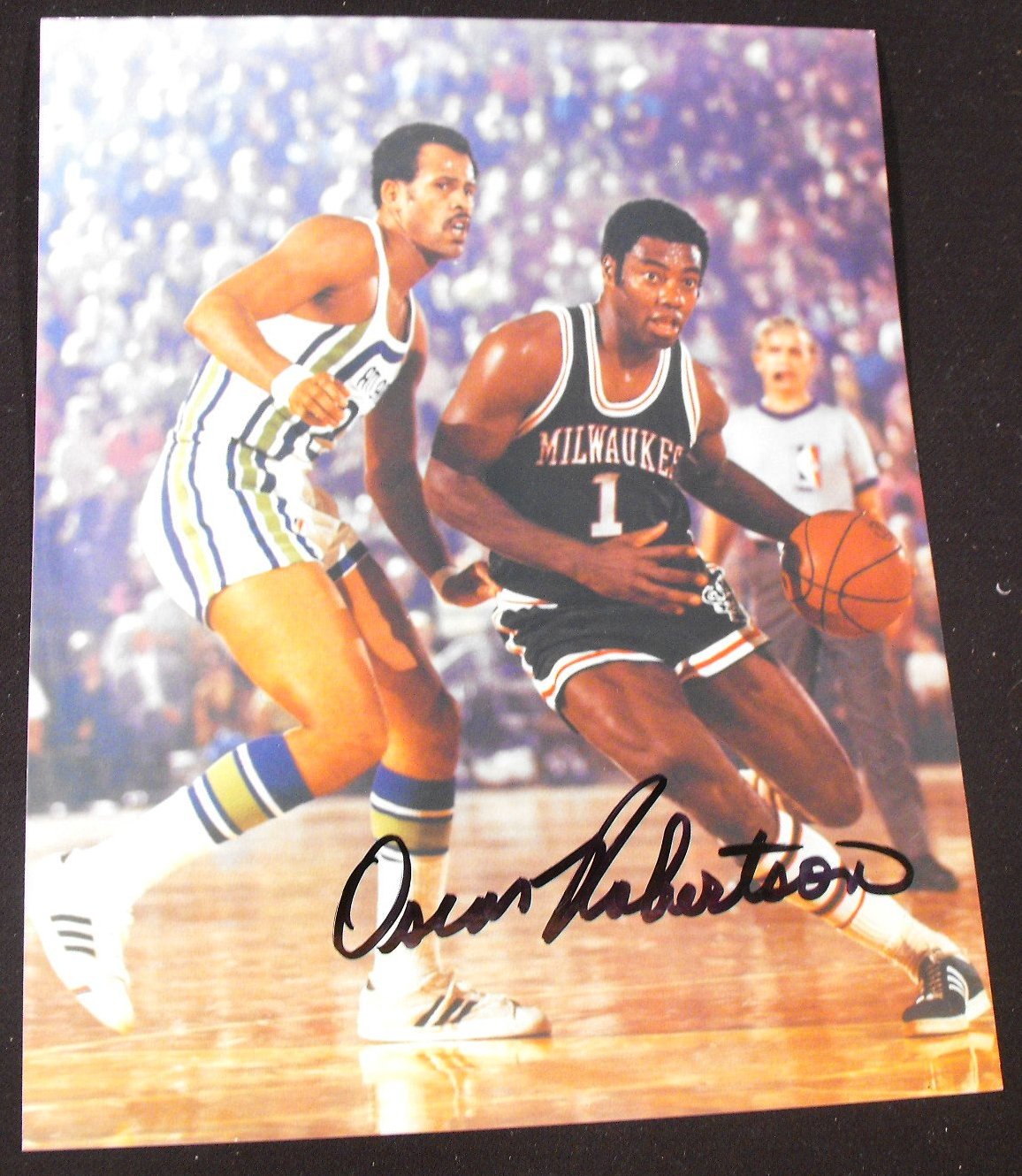 NBA Great (HOF) Oscar Robertson Autographed Basketball Photo