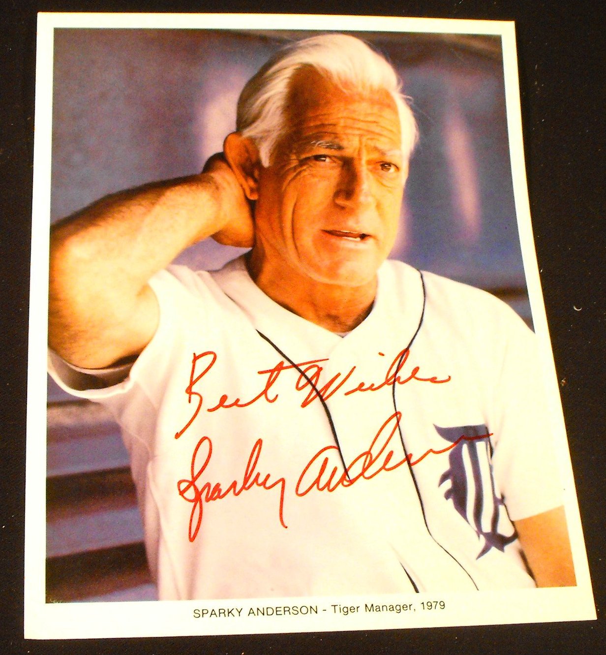 (HOF) Sparky Anderson Autographed Baseball Photo