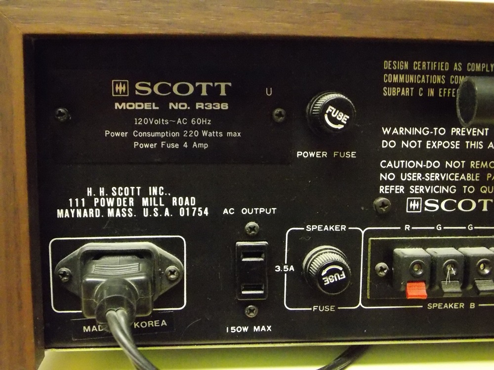 Scott AM/FM Stereo Receiver R 336