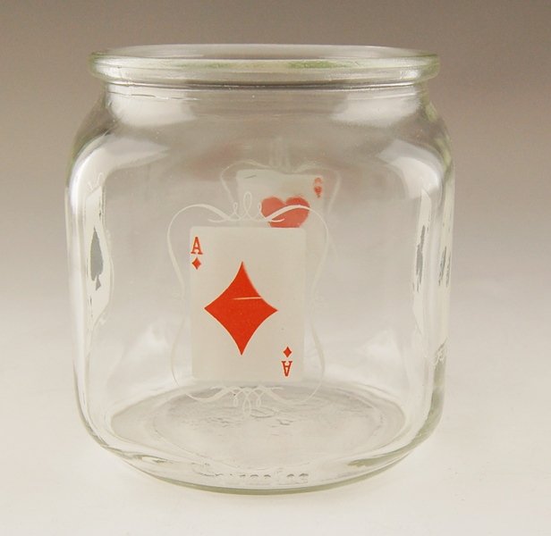 Duraglas Playing Card Glass Jar