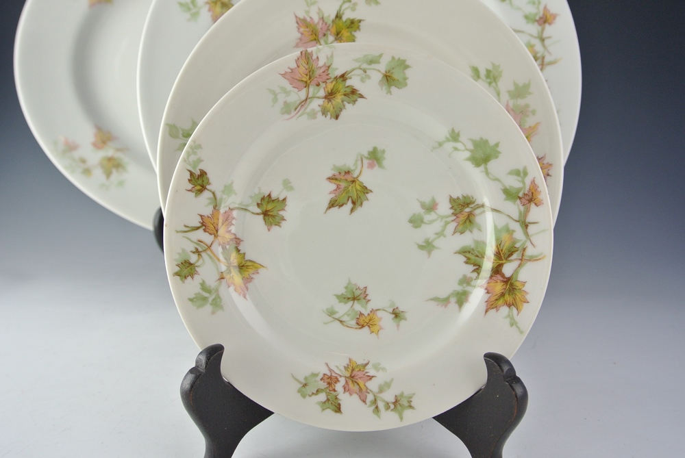 1893 Antique Limoges Fine China "Autumn Leaf" Pattern Dinner Ware