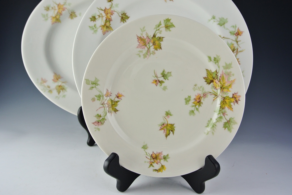 1893 Antique Limoges Fine China "Autumn Leaf" Pattern Dinner Ware