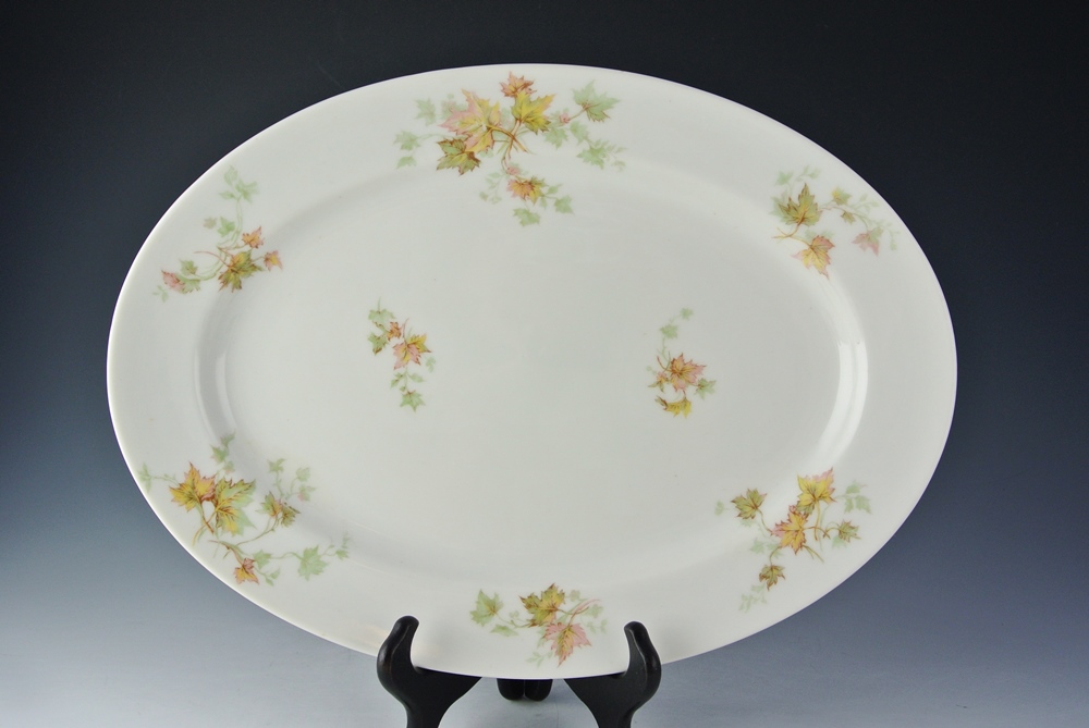 1893 Antique Limoges Fine China "Autumn Leaf" Pattern Dinner Ware
