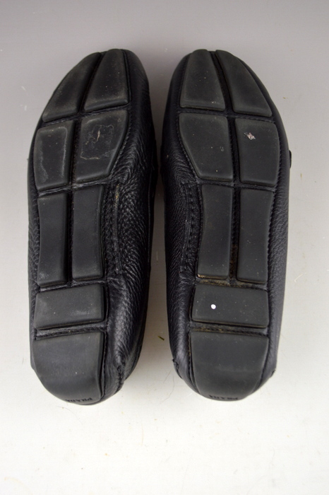 Prada Black Driving Moccasin with Silver Buckle - Size 37.5 (7.5 US)