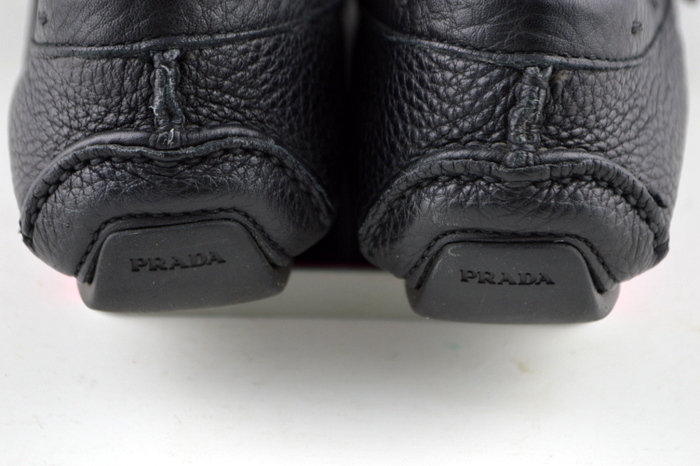 Prada Black Driving Moccasin with Silver Buckle - Size 37.5 (7.5 US)