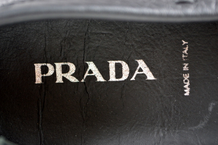 Prada Black Driving Moccasin with Silver Buckle - Size 37.5 (7.5 US)