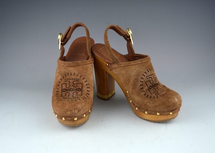 Tory Burch Brayden Suede Slingback Clog - Size 7