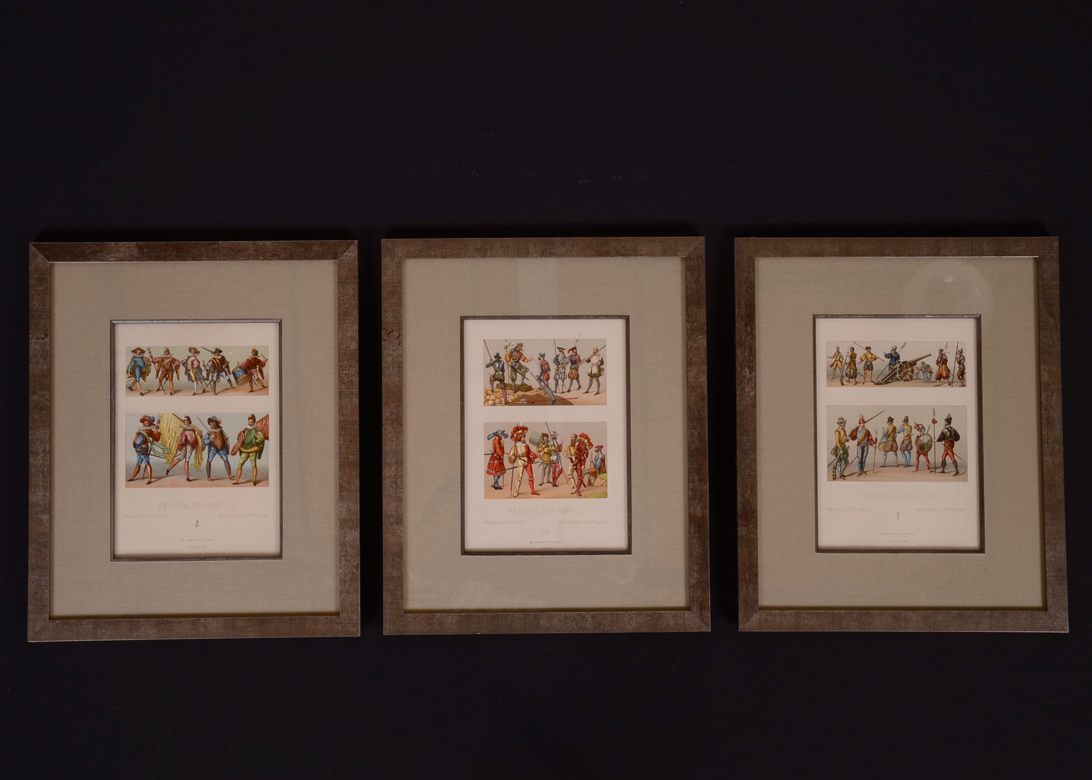 Four Original Antique French Chromolithographs