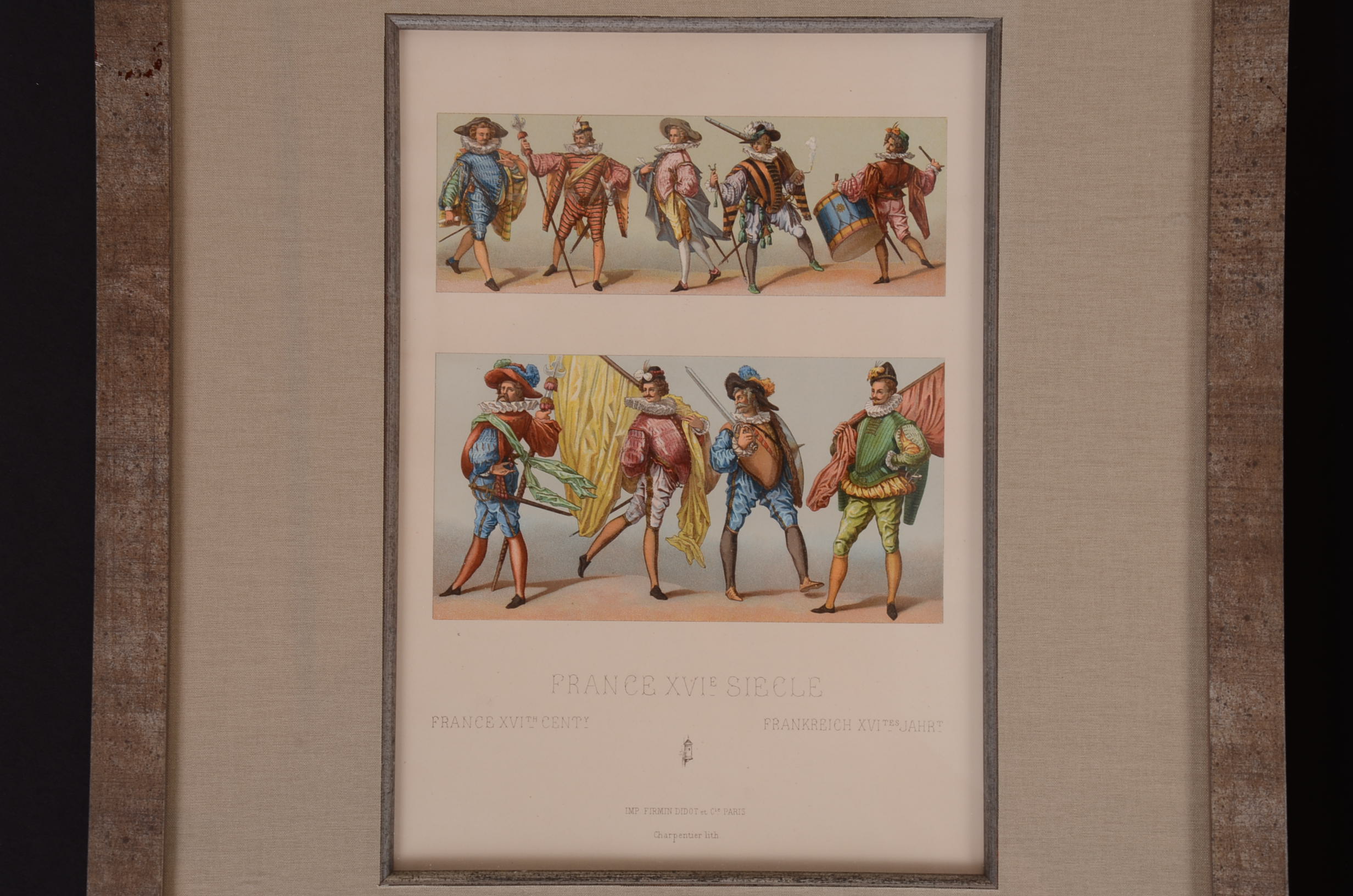 Four Original Antique French Chromolithographs