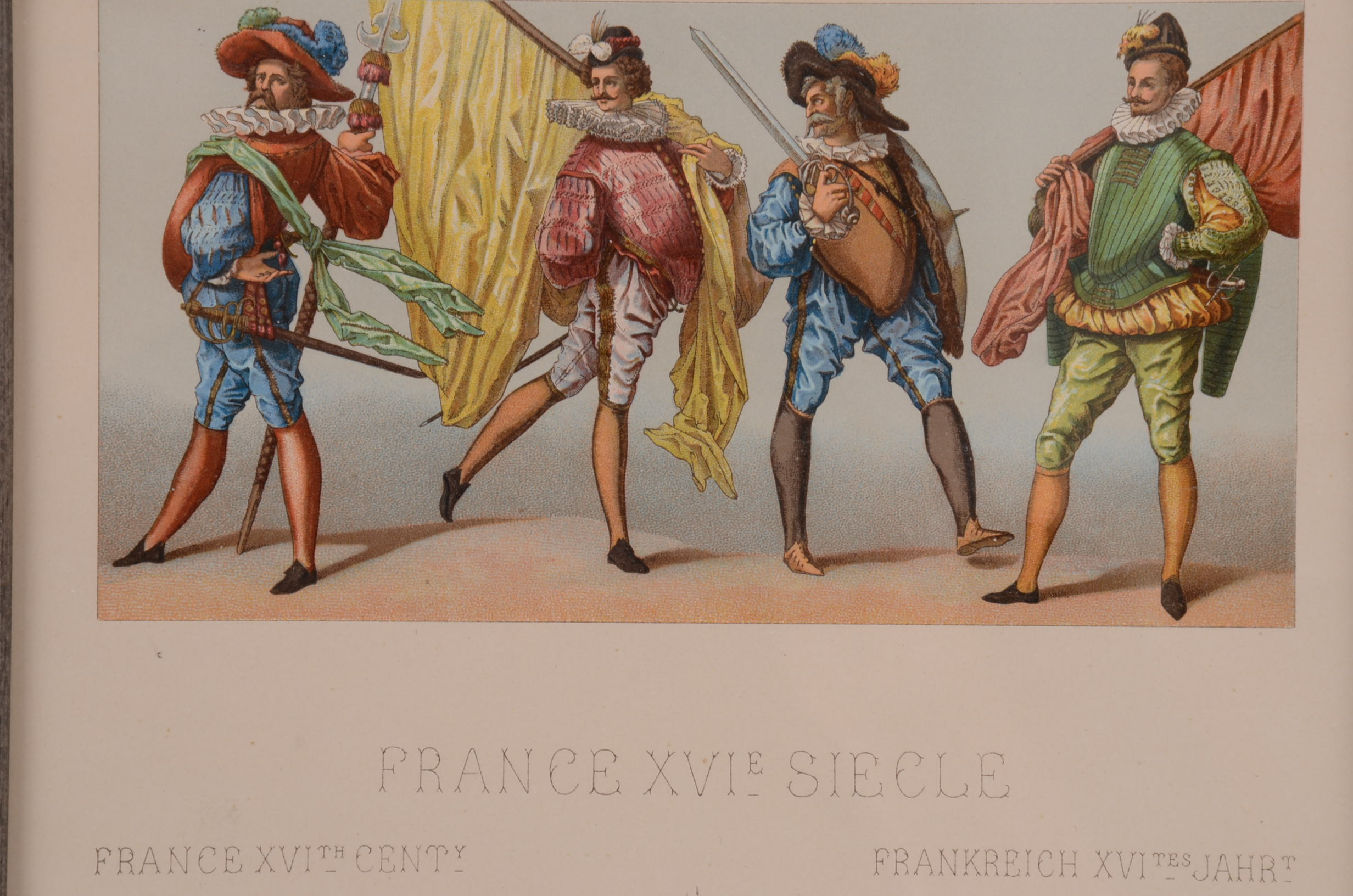 Four Original Antique French Chromolithographs