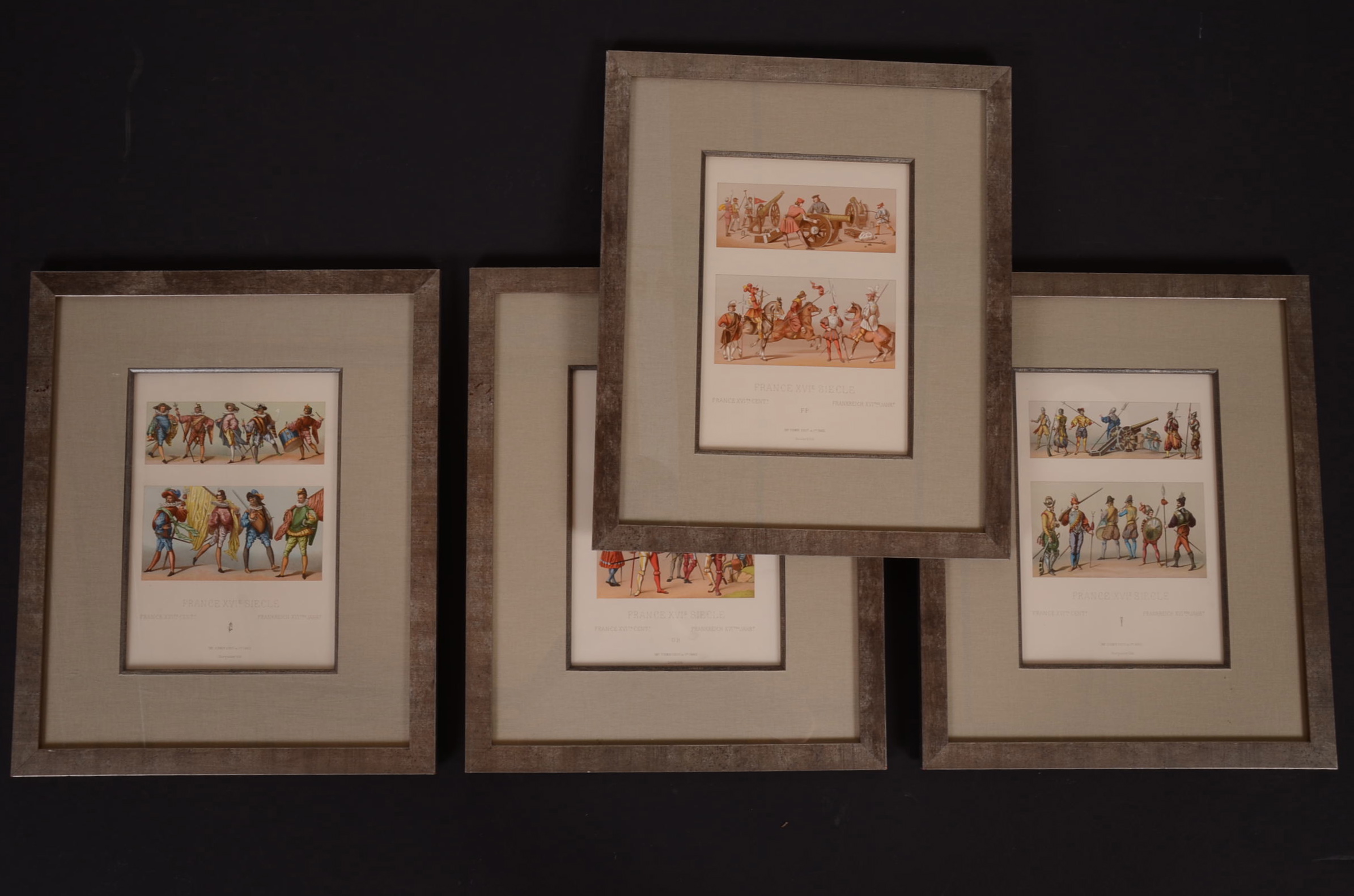 Four Original Antique French Chromolithographs